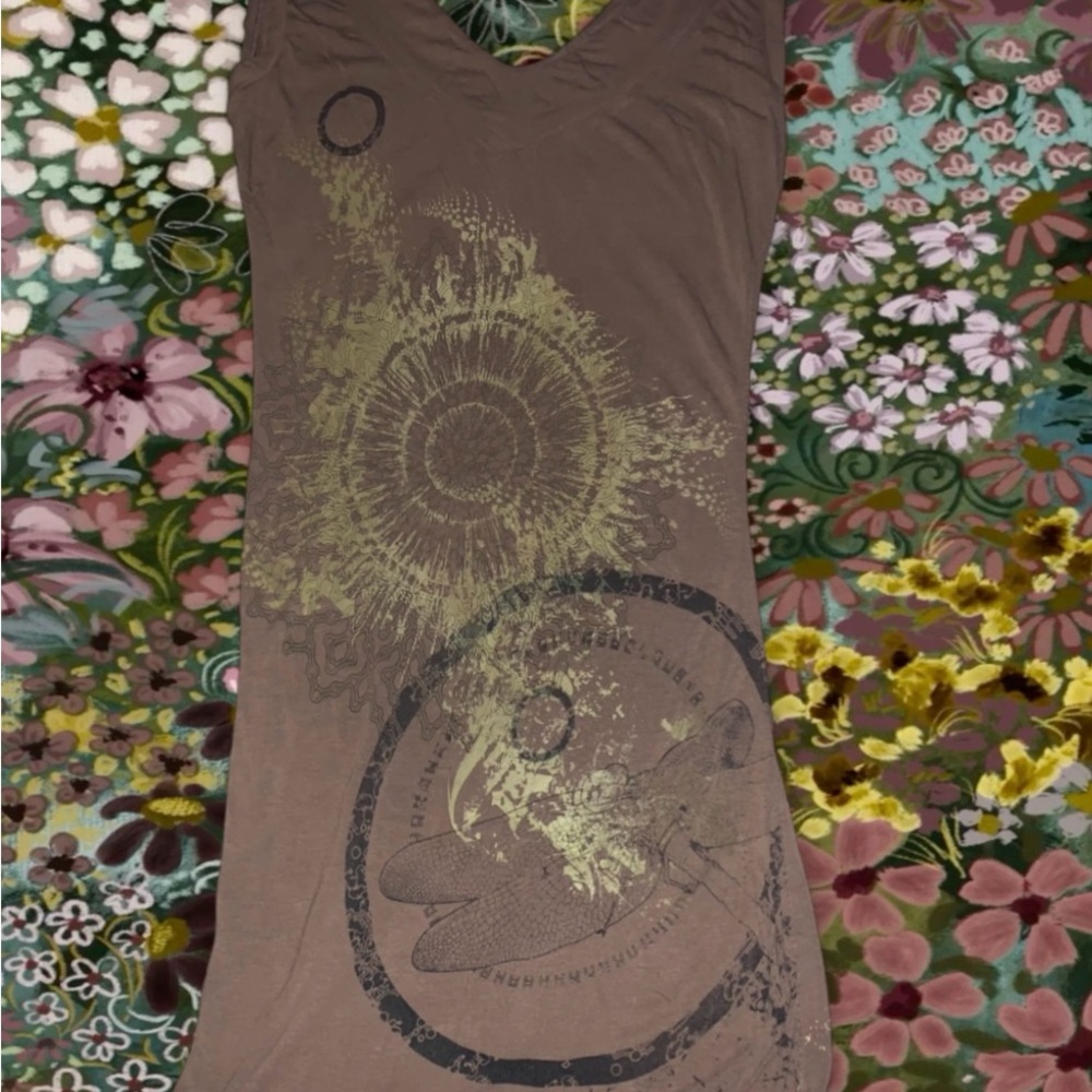 Handmade Inkspoon Graphic Sleeveless Dress